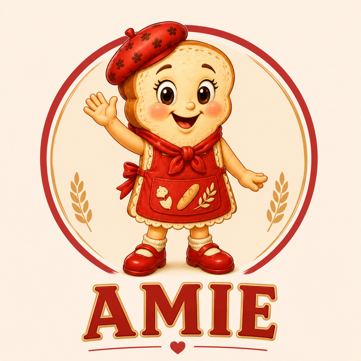 Amie, the friendly THFB bakery character