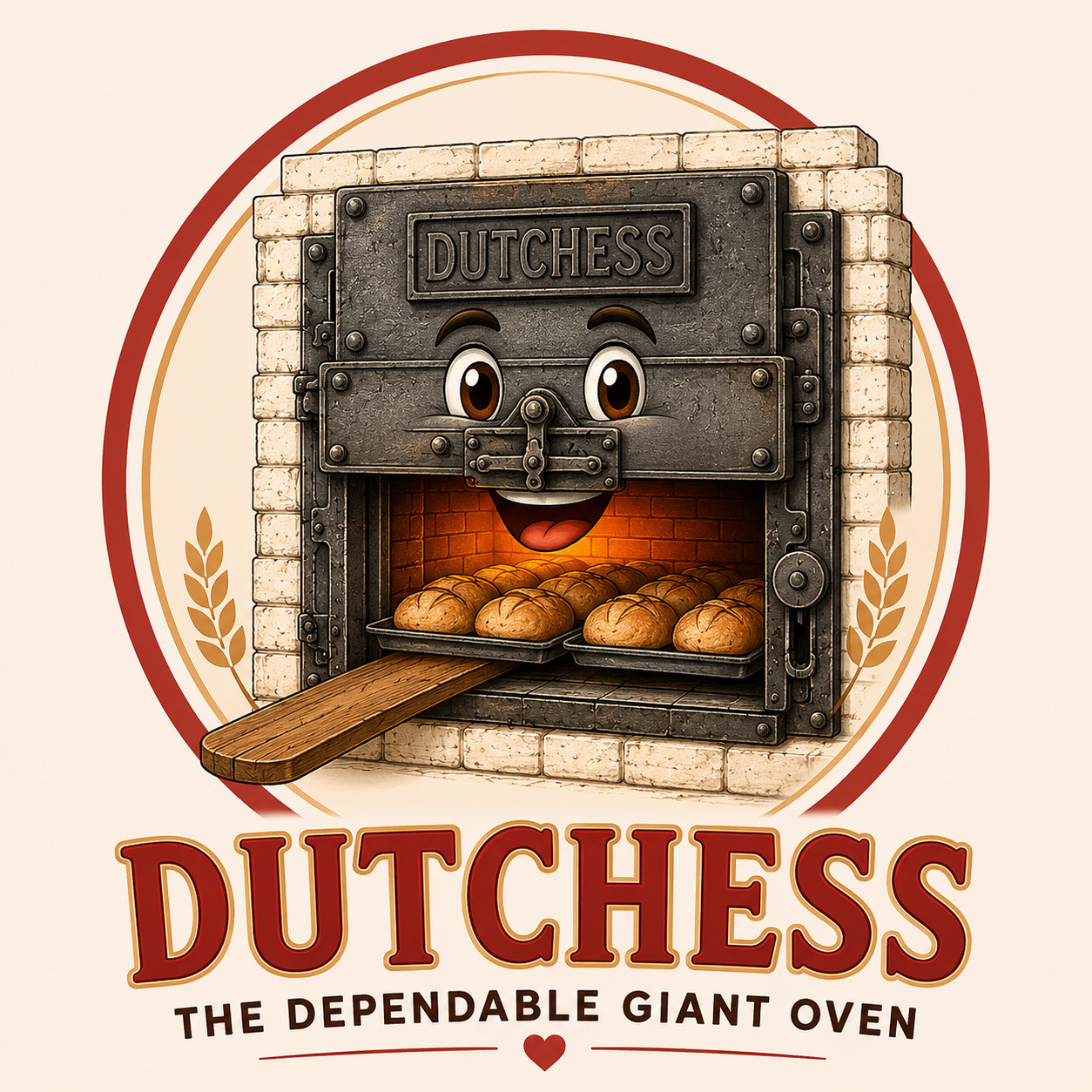 DUTCHESS, the dependable giant oven mascot